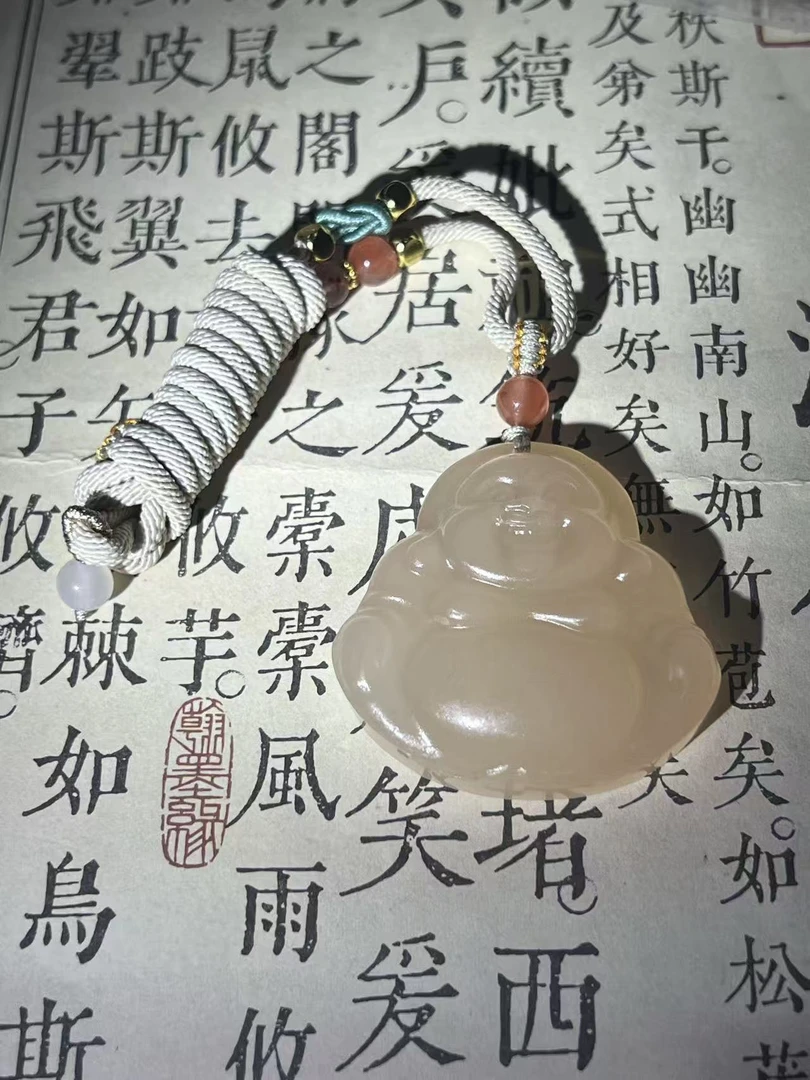 藕粉设计款佛公吊坠（赠链）一-100885