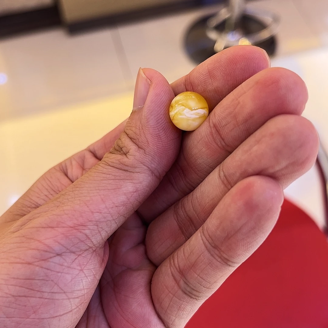 手链蜜蜡未镶嵌一线天虎皮单珠11.6mm