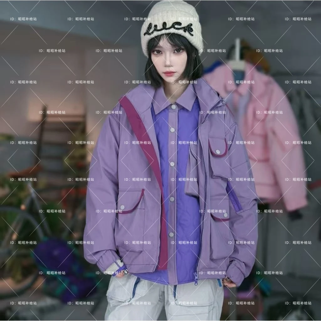 Mountain Outdoor-26002秋冬女多口袋外套加厚衣服（拍外套送内搭）