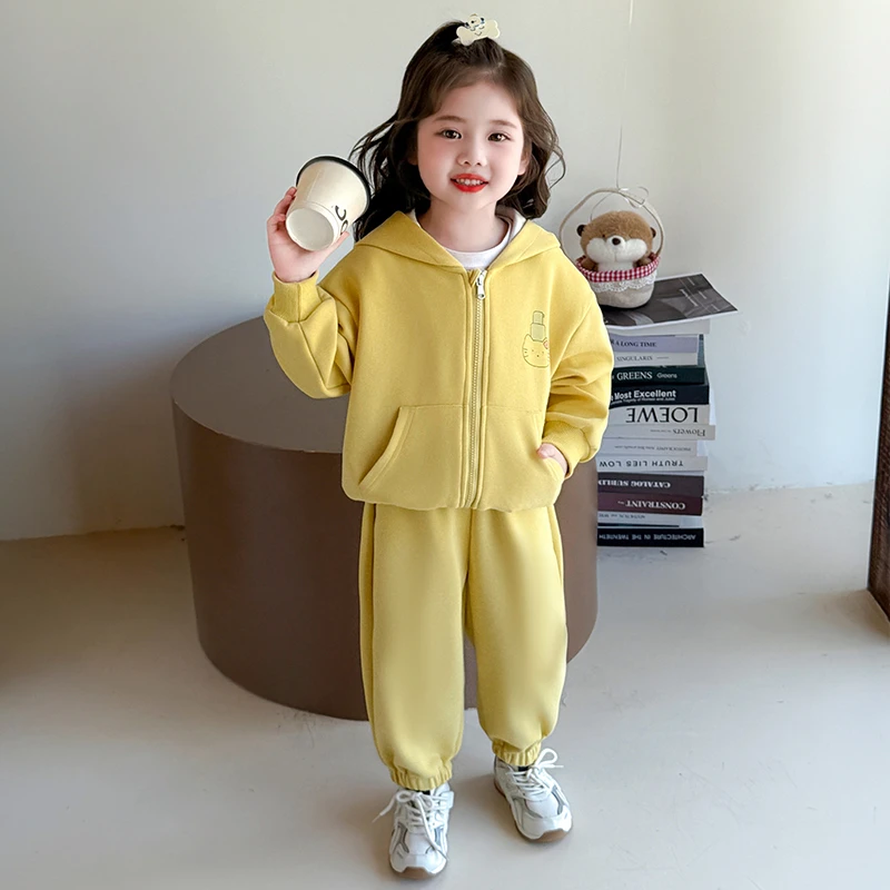 女童套装2025新款儿童秋装宝宝秋季休闲两件套洋气春秋小女孩衣服