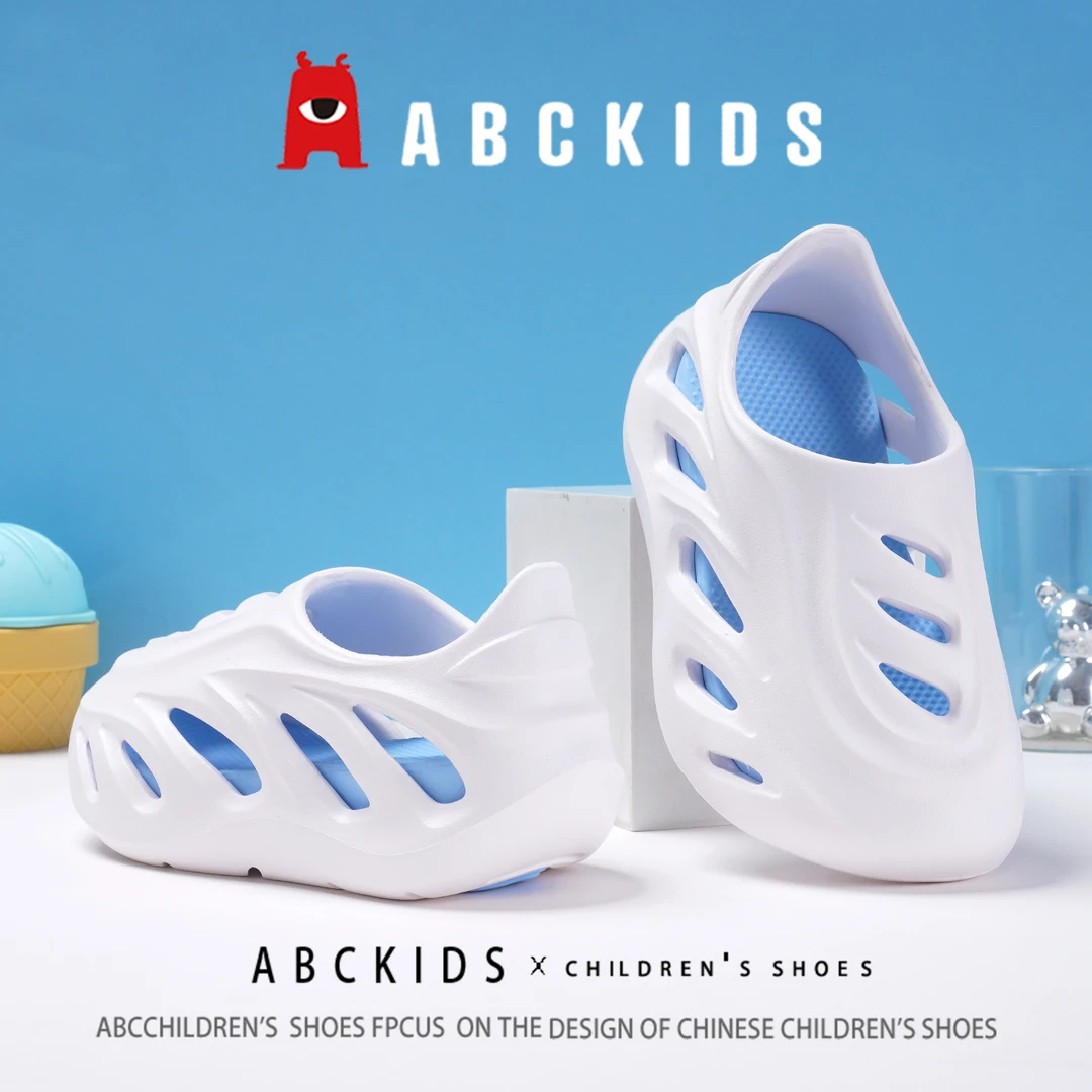 Abckids儿童溯溪凉鞋夏季男孩休闲户外镂空透气速干男童洞洞潮鞋