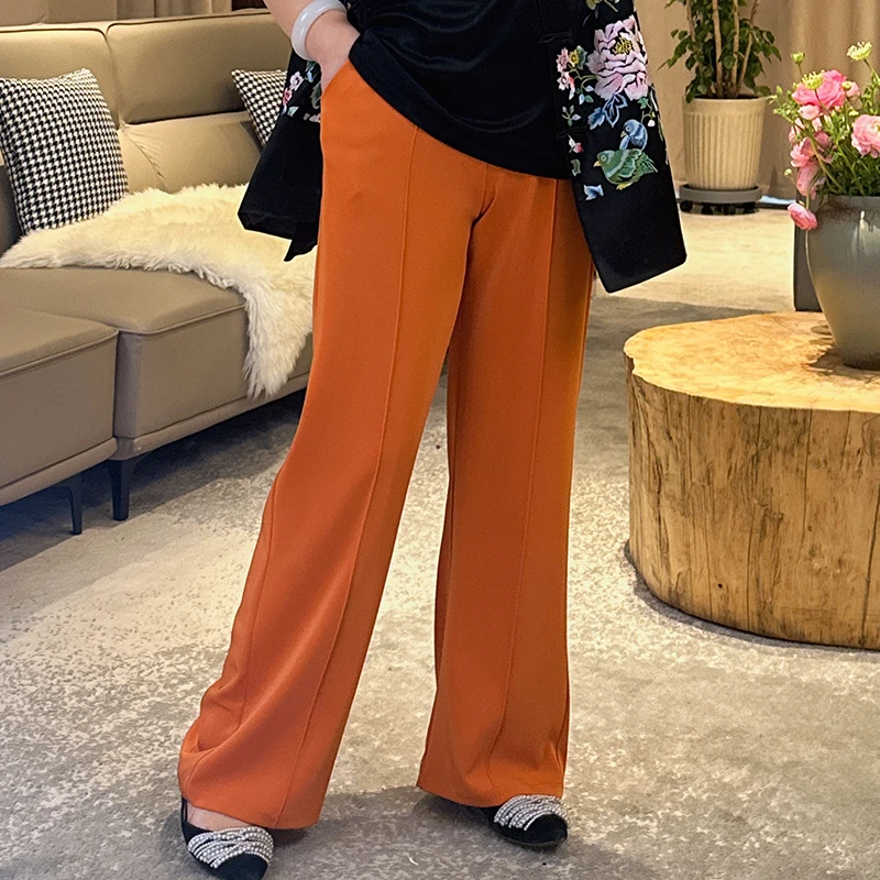 【阔腿裤】录途大码女装2024新款23008时尚裤子200斤胖mm显瘦