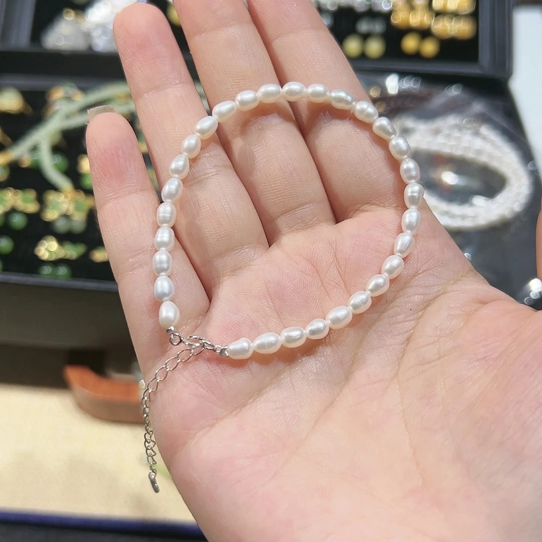 淡水珍珠手绳银S925镶嵌