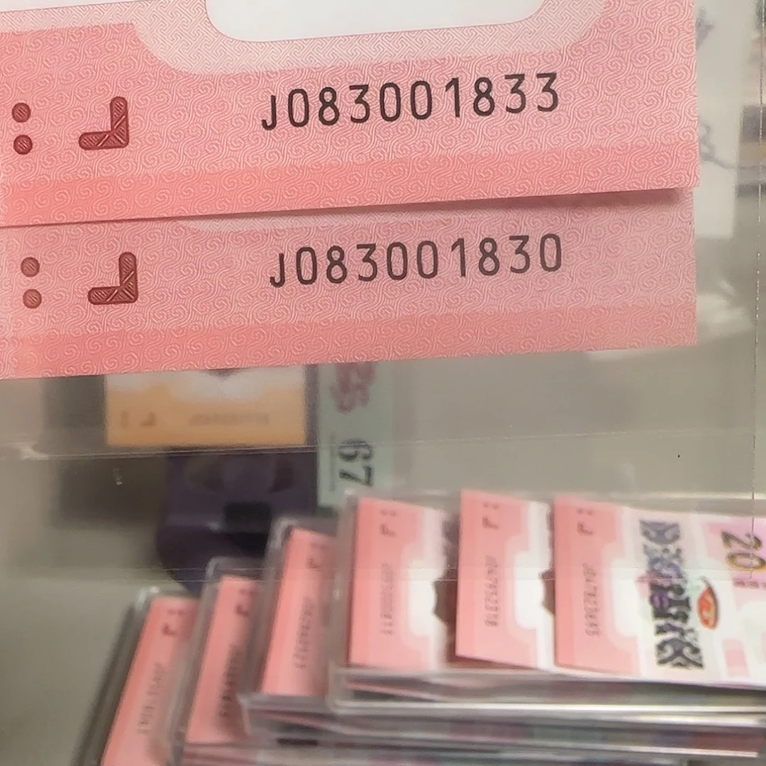 塑料十年纪念钞倒影两张