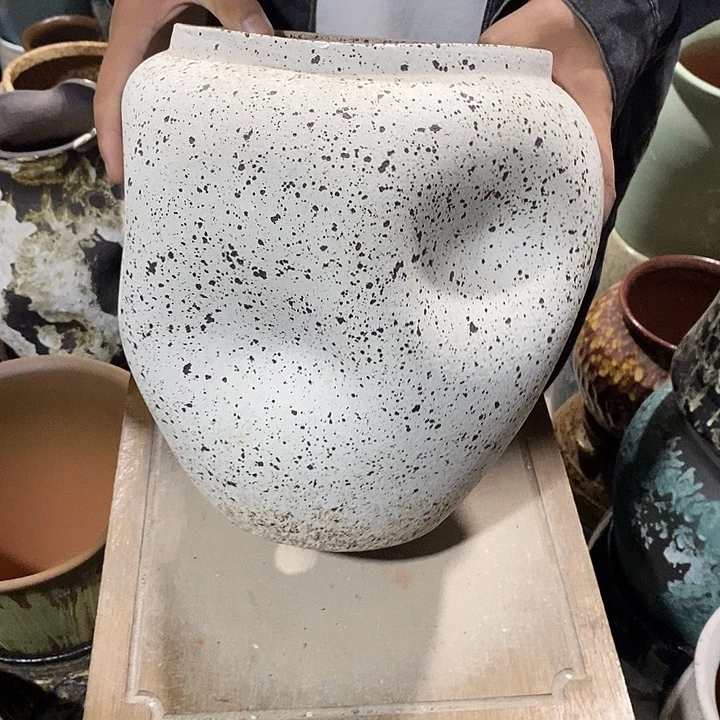 花盆紫砂口20高度27拳头………