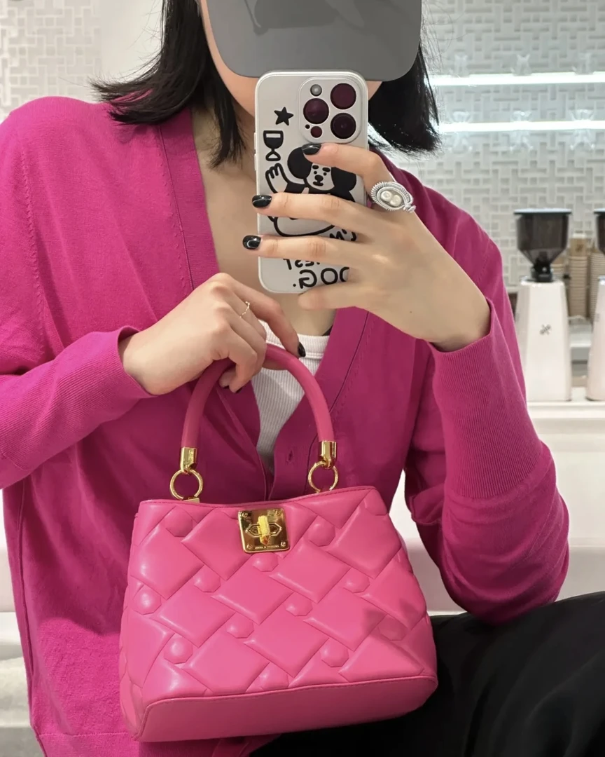 CHARLES&KEITH  50782081紫红色S女士单肩手提包