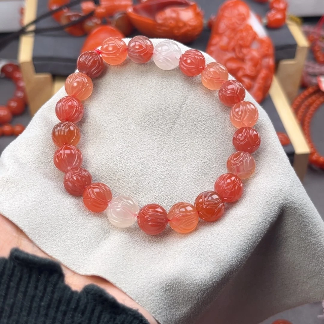 南红玛瑙未镶嵌颈饰