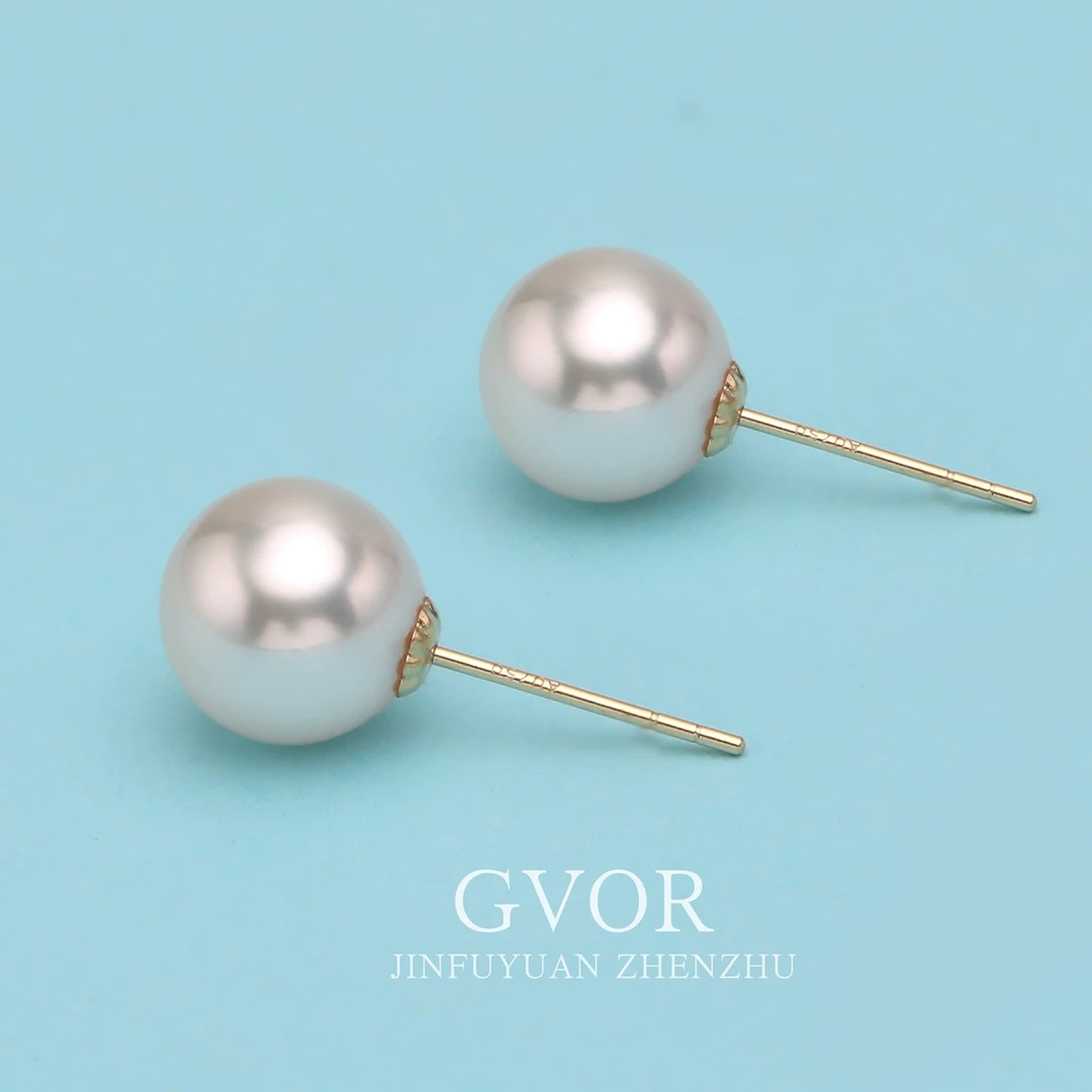 芈伽勒海水akoya珍珠耳钉 C609