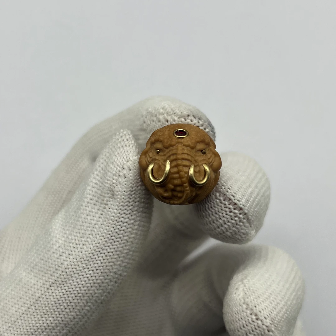 猴头核桃雕象神单颗配珠卡16无礼盒 597