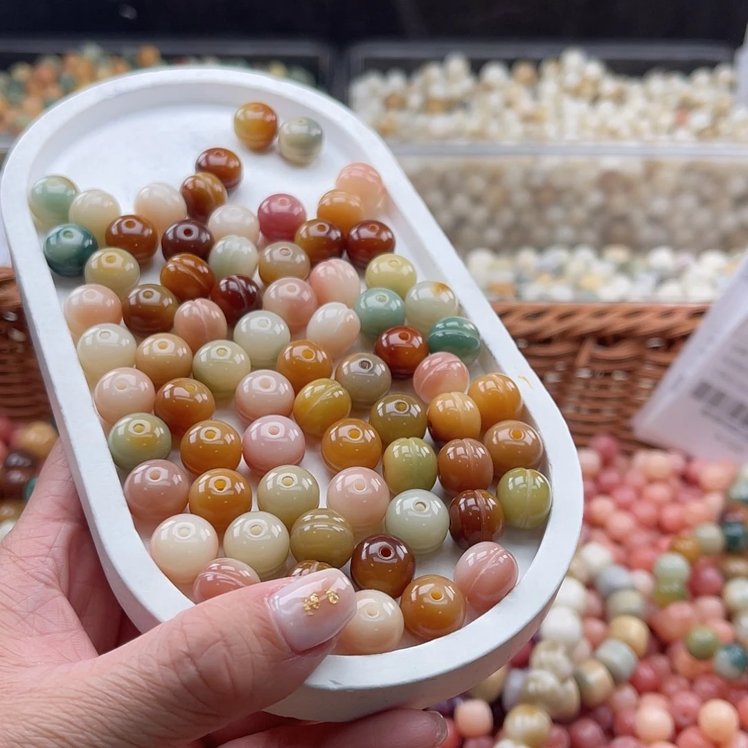 白玉菩提吊坠Q/12mm/50+10颗