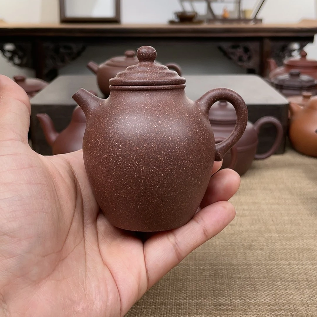 茶壶紫砂橄榄 160cc 原矿紫泥