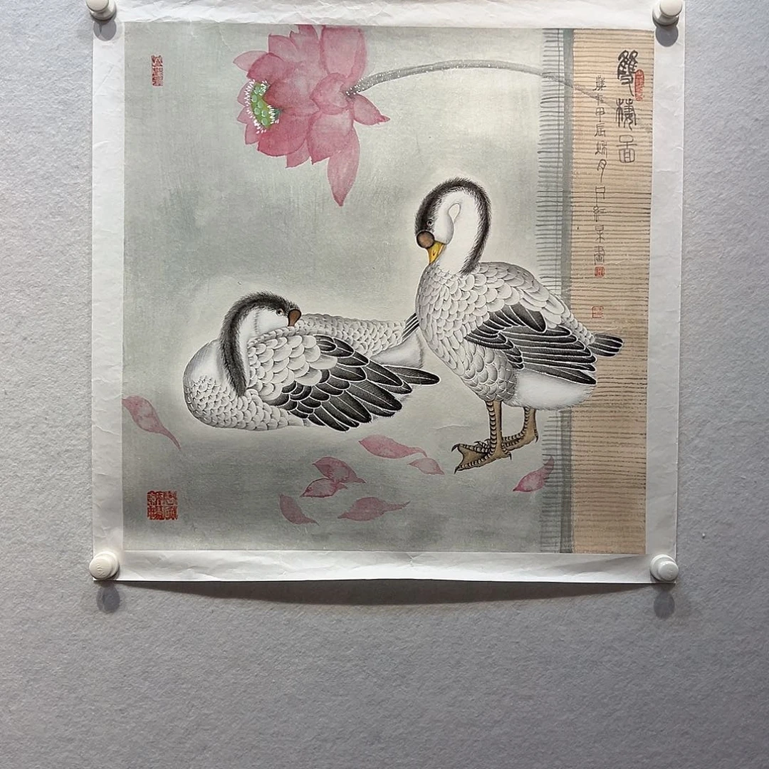 国画只红梅国画作品