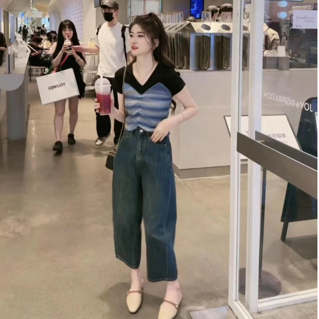 『 牛仔裤H』显瘦气质洋气潮流百搭设计时尚牛仔裤6026