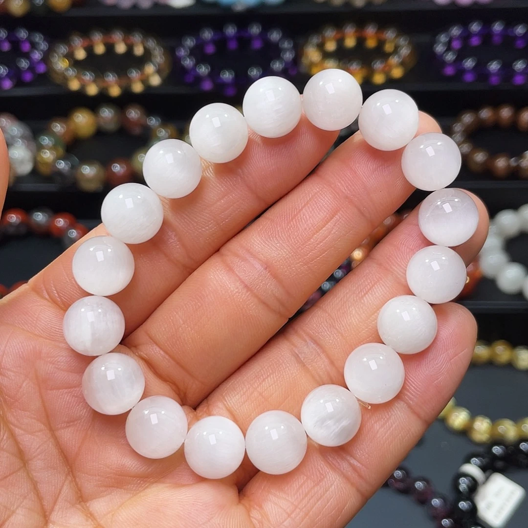 未镶嵌手链水晶白兔毛手链11+m