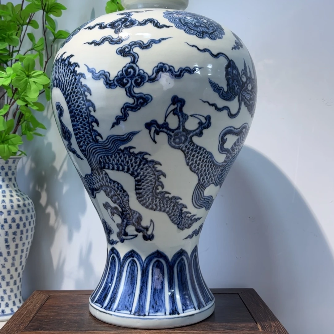 箫***情摆件瓷器工艺品摆件青花