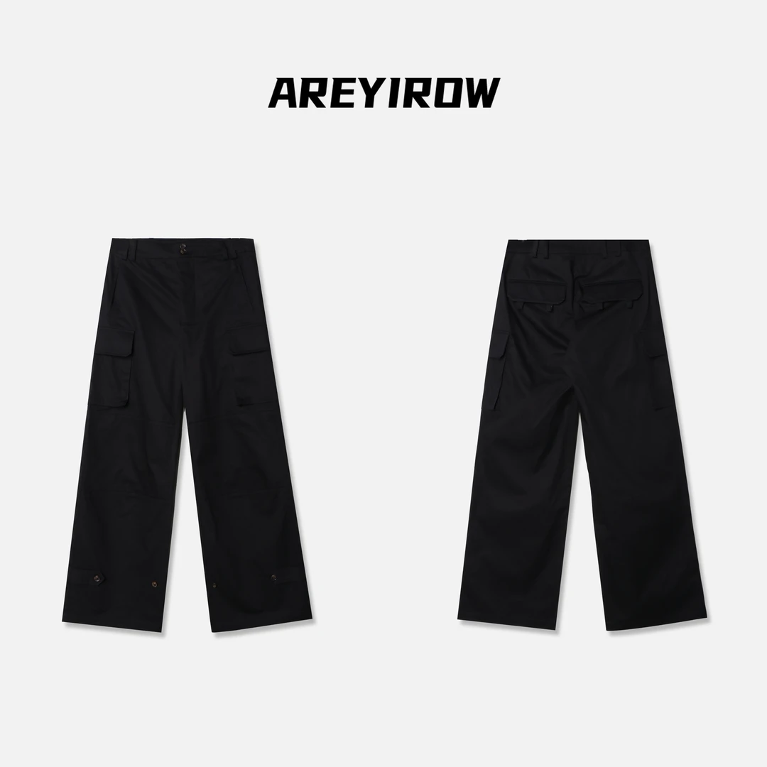 Chlisdinacoco“錦上添花”纯色极简风工装口袋休闲长裤J01713CK243