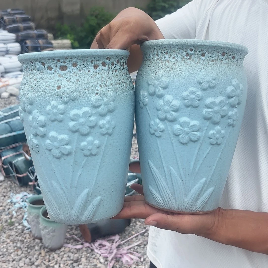 蓝梅花两个口径15高度25