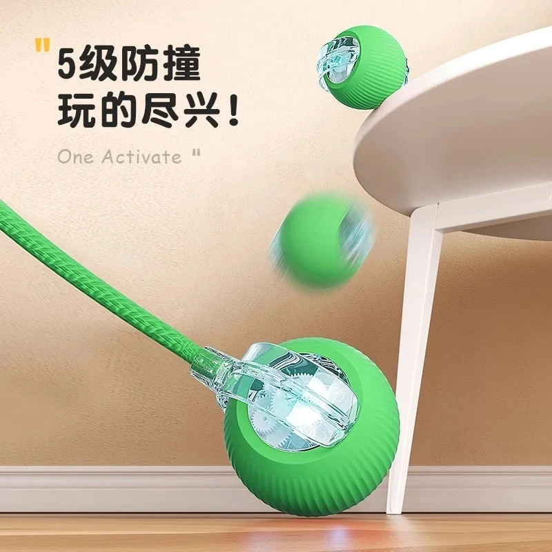 宠物玩具球自动遛猫狗智能电动逗猫狗耐咬宠物自嗨解闷猫咪神器