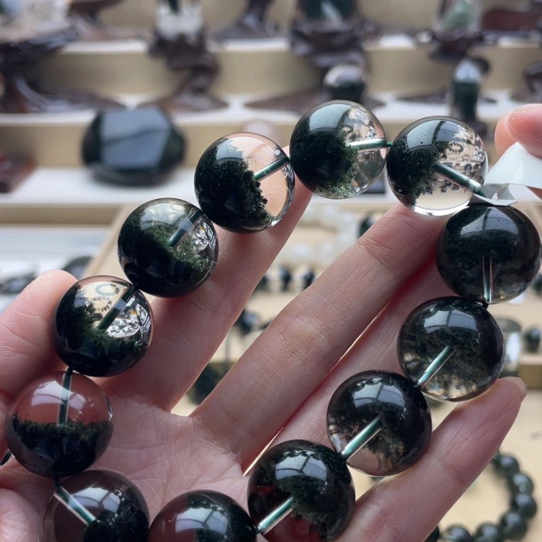 未镶嵌水晶手串绿幽灵手串