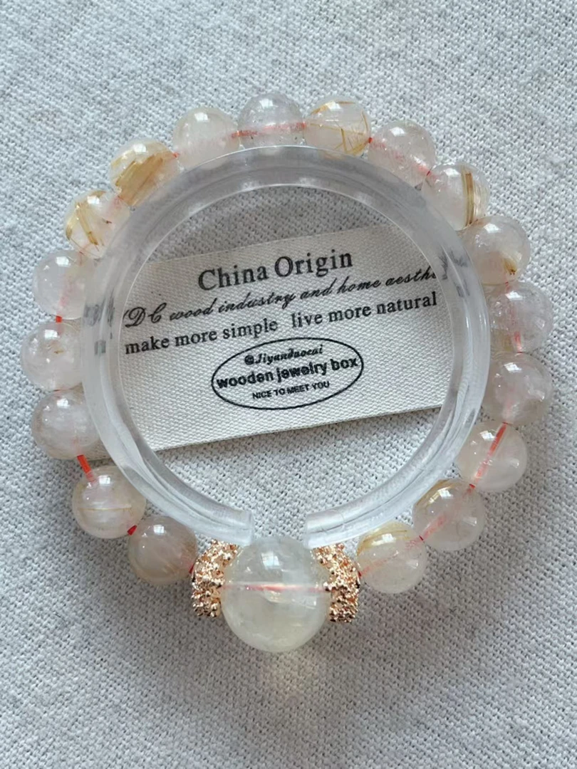 金发招财水晶时尚百搭彩色渐变女款轻奢高贵气质简约温柔