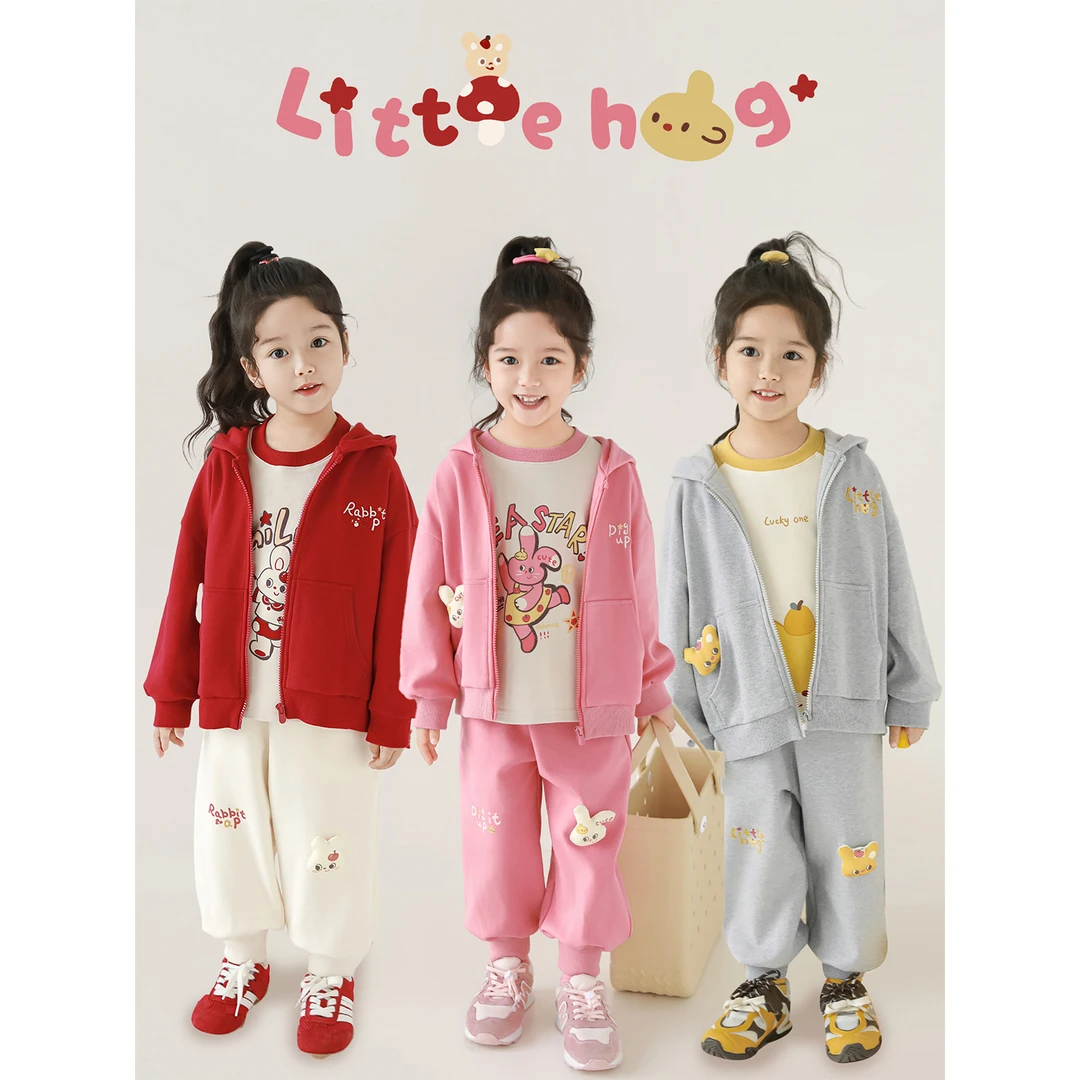 YOEHYAUL/幼悠幼悠【QQ玩偶】秋贰波女童春秋时尚立体玩偶卫裤Q4405