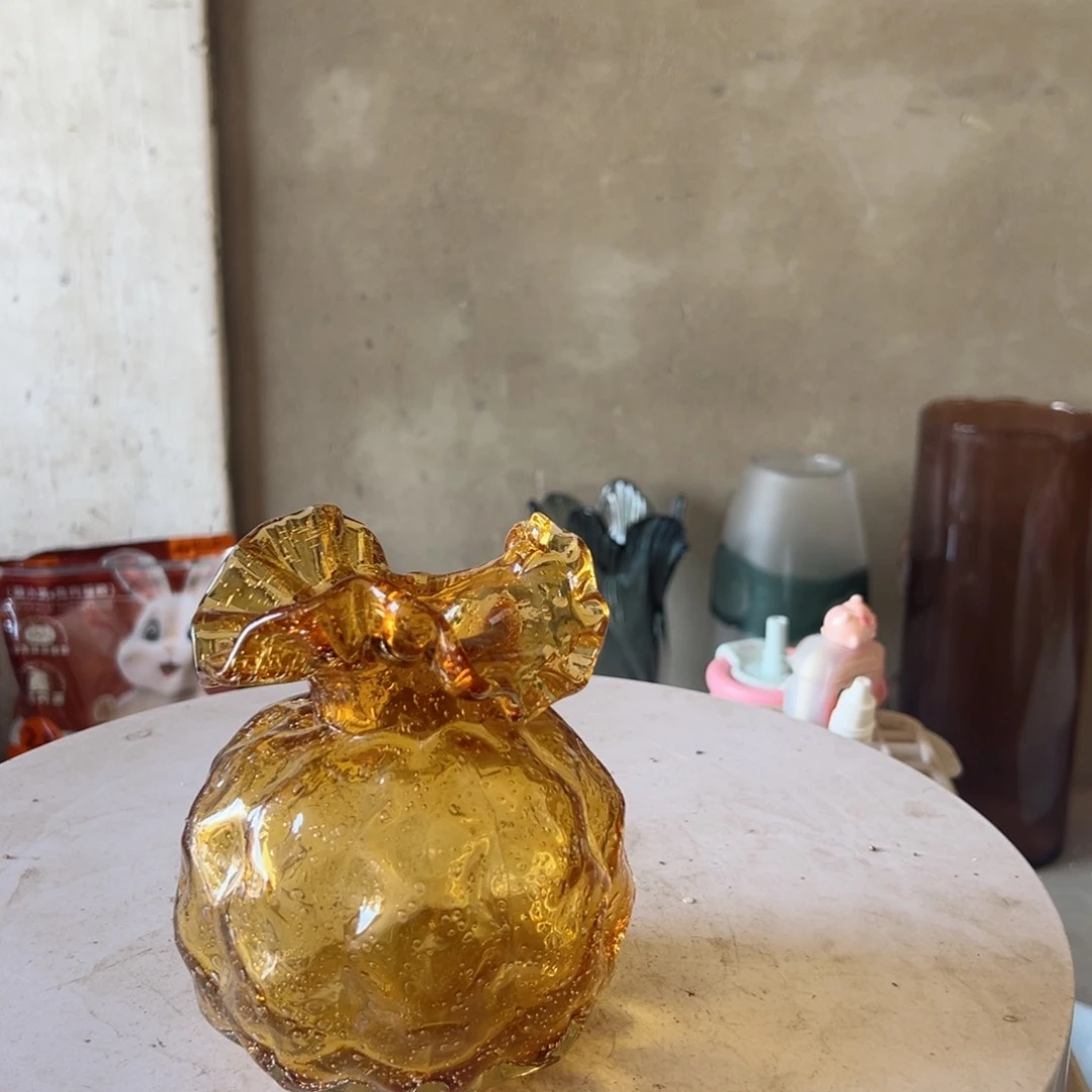 琉璃花器微瑕高度13