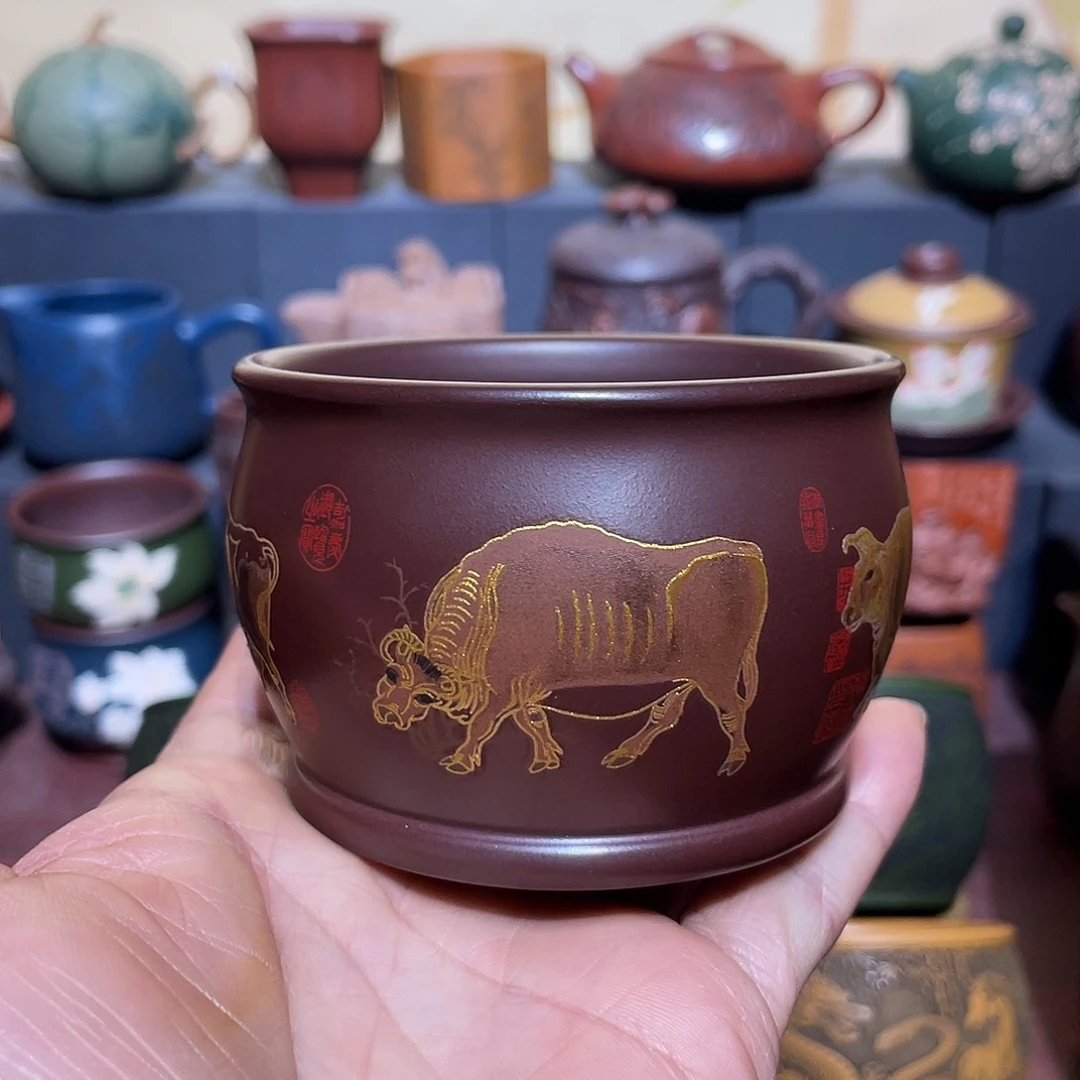 原矿紫砂手工主人杯