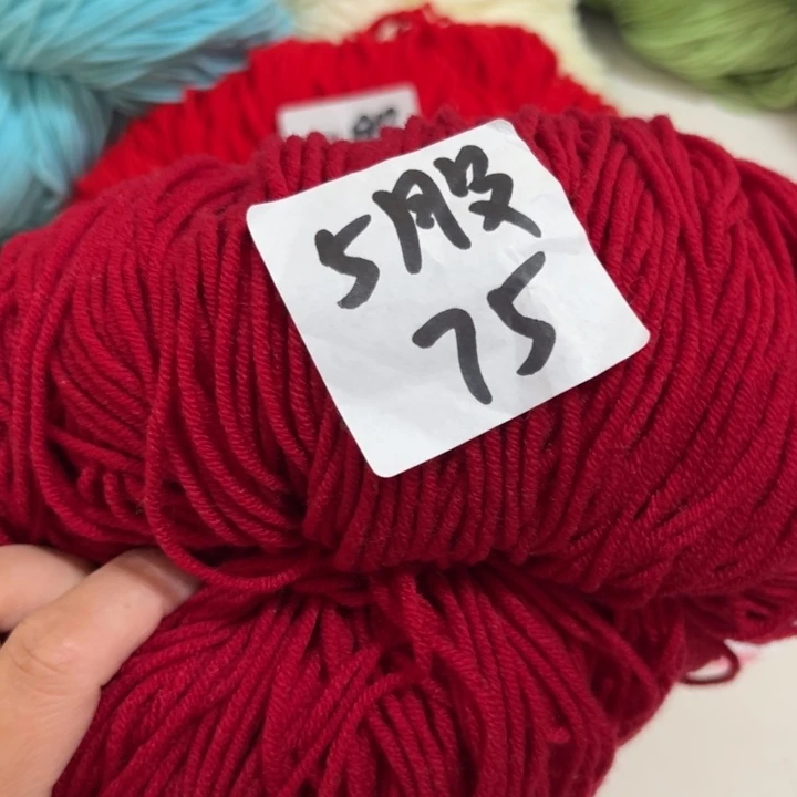 棉小*子5股75号玫瑰红3把