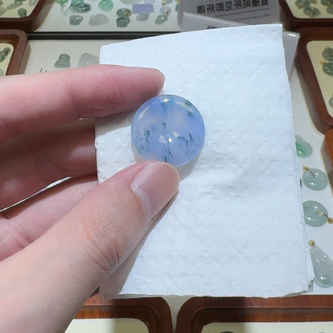 颈饰未镶嵌翡翠冰紫扣子