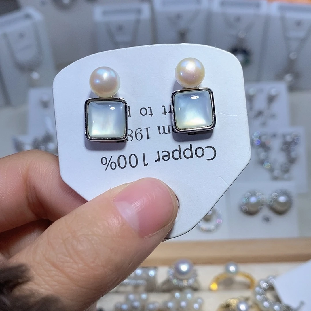 淡水珍珠耳饰未镶嵌