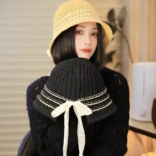 2025新款韩版薄款编织帽气质时尚渔夫帽帽子女春夏显脸小休闲百搭