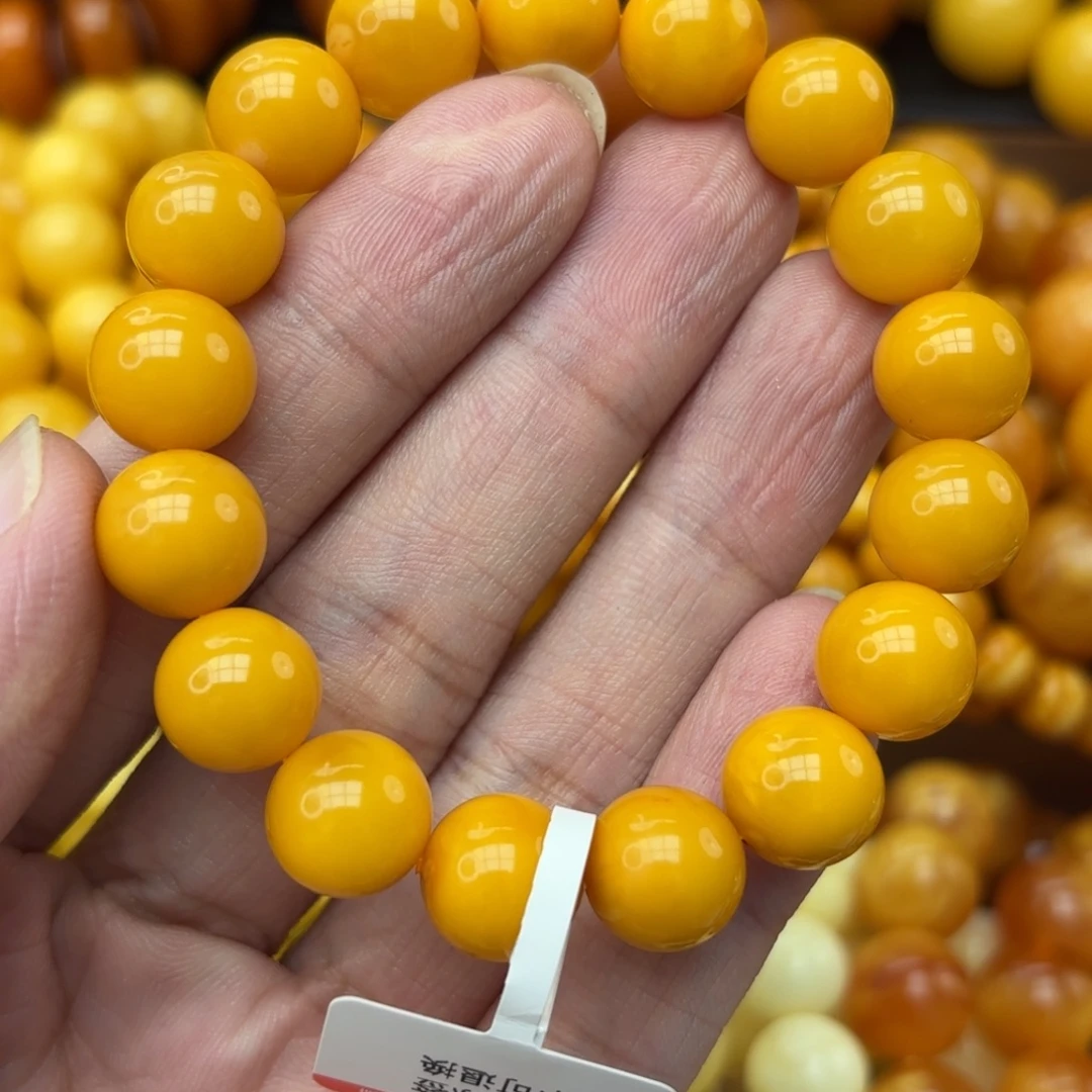 琥珀未镶嵌手链蜜蜡