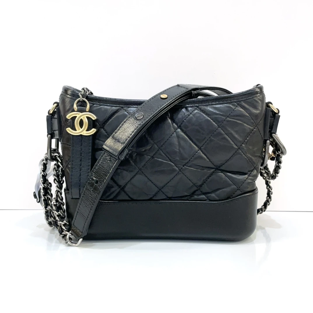 95新 Chanel/香奈儿 7姐专场/流浪包 小号黑金