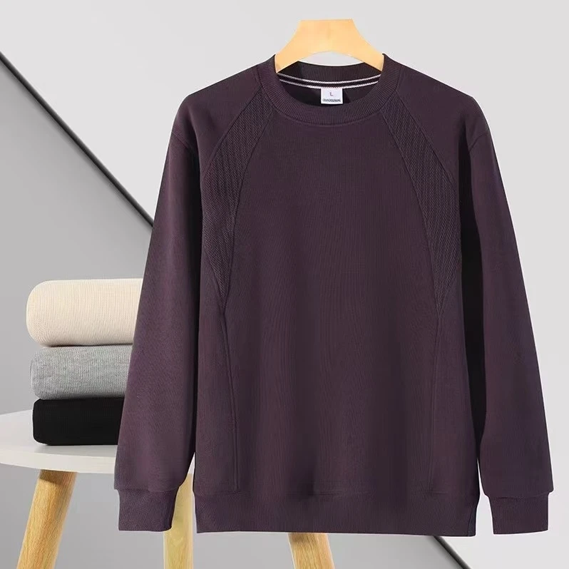 情侣百搭男女同款圆时尚休闲宽松卫衣--撞色拼接