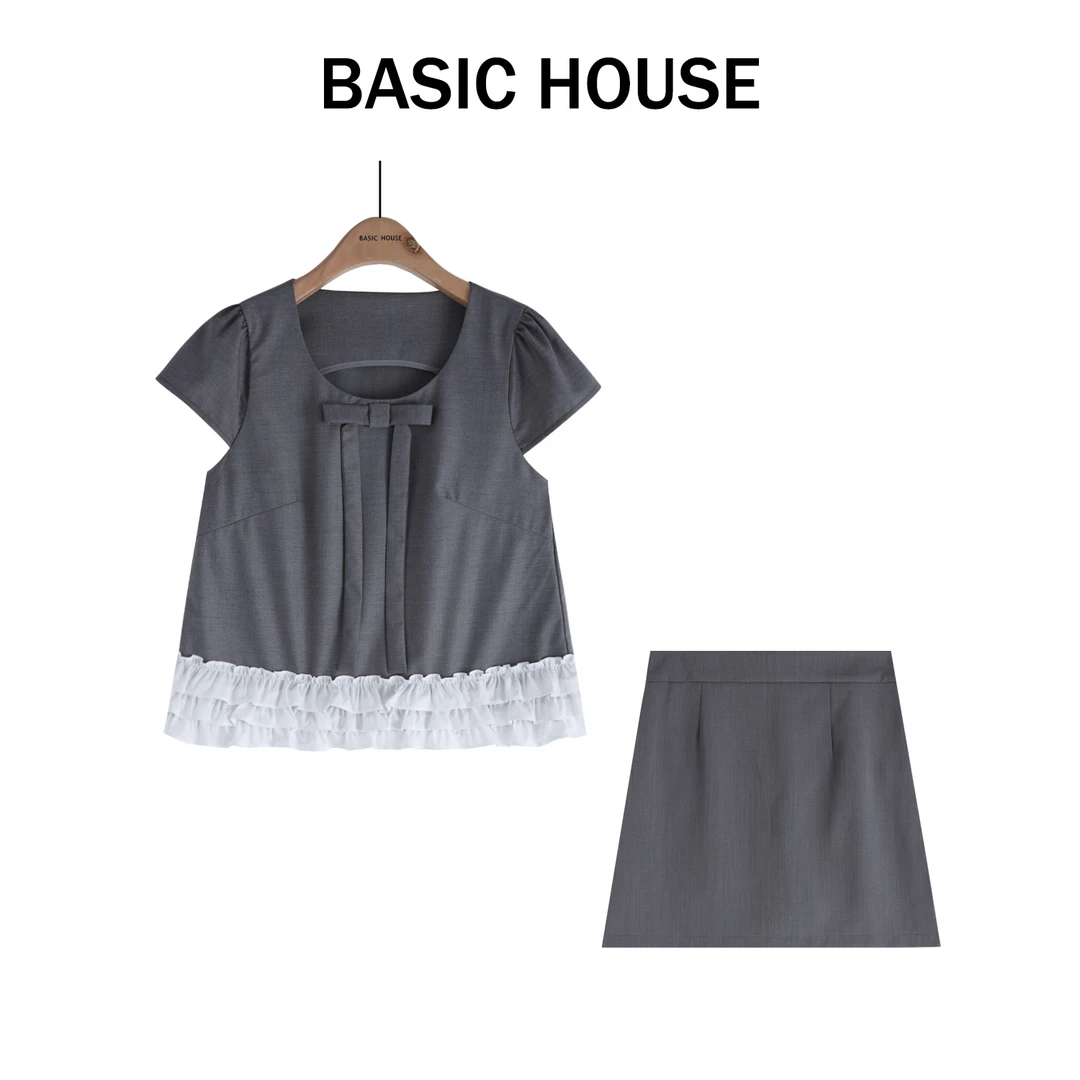 Basic House 百家好夏季新款百搭气质轻奢时尚套装B1385B5G632