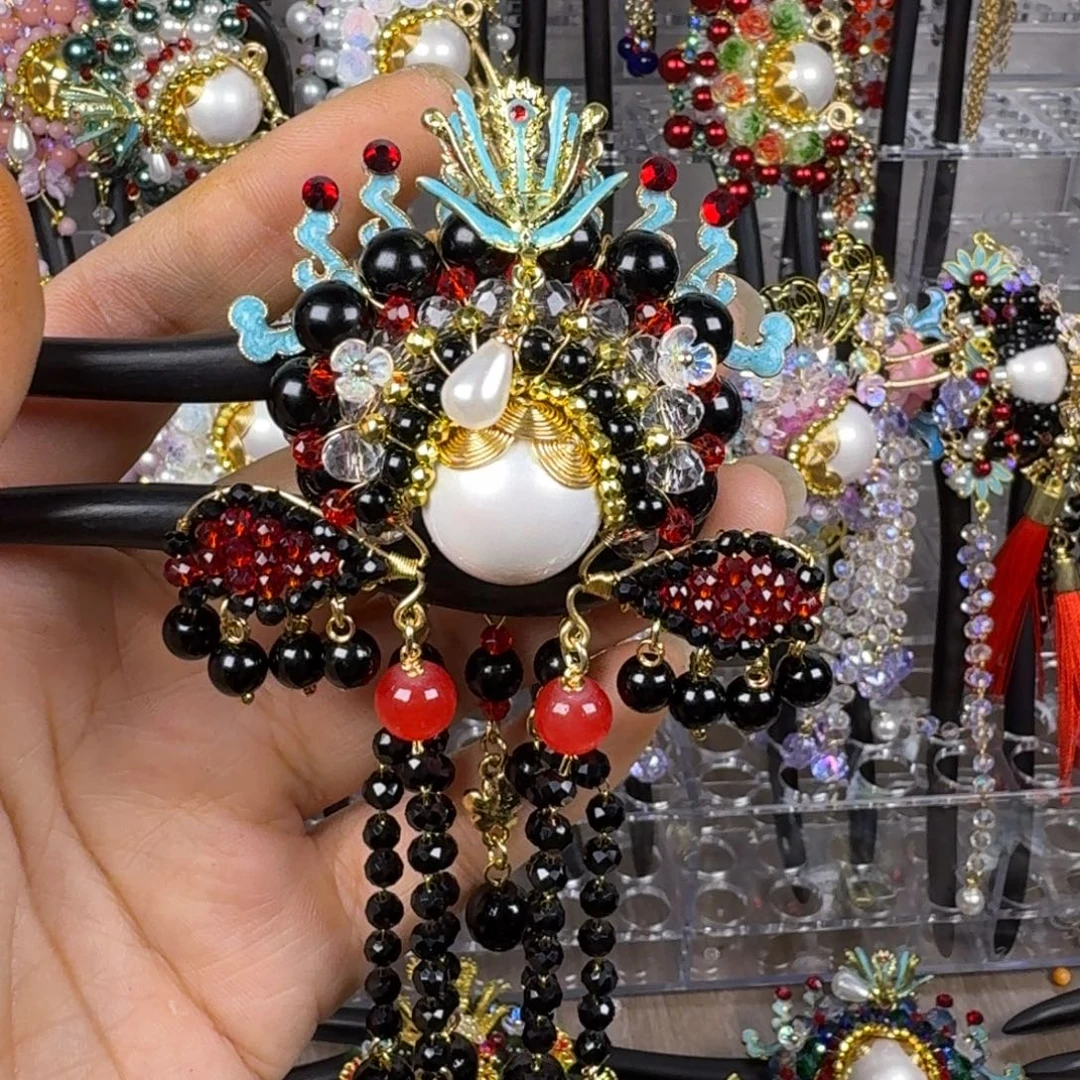 用***玉古风刀马旦发簪发饰