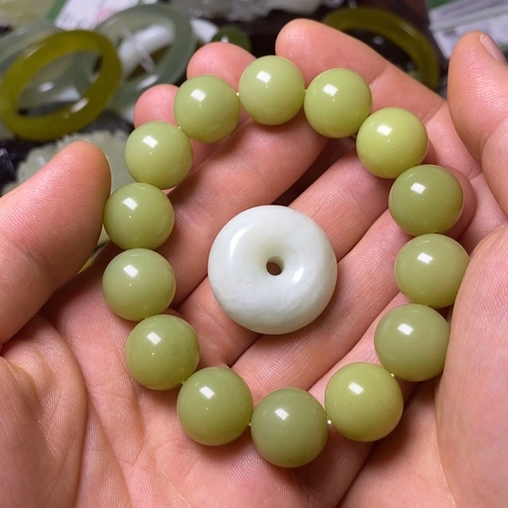 岫玉天然岫玉手串未镶嵌沈****师