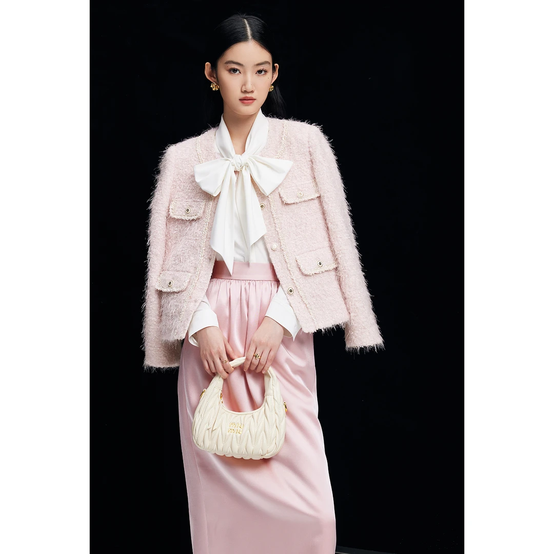 【达人专属】MandyZhang流苏粗花呢外套女韩系上装春MBWT804