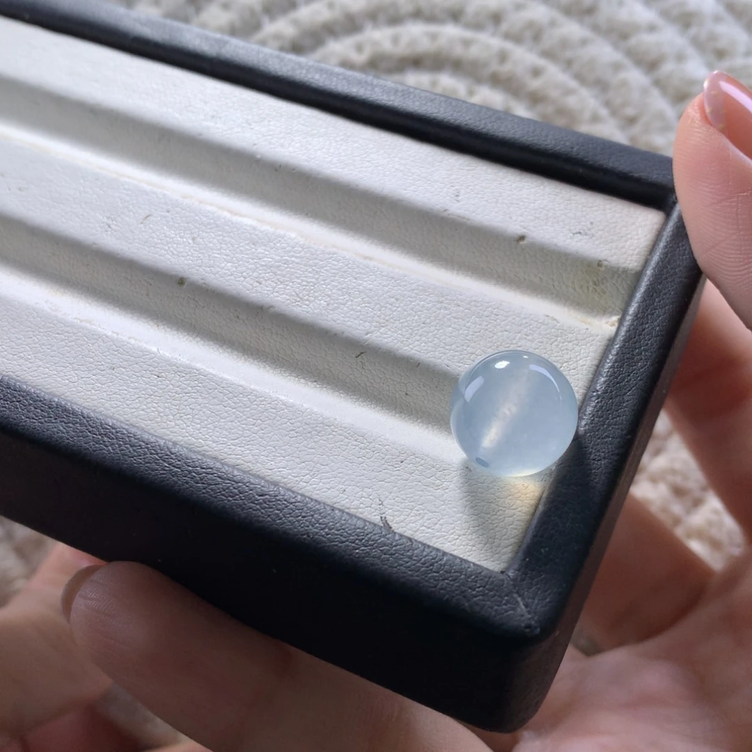 翡翠未镶嵌手串卡12高冰蓝