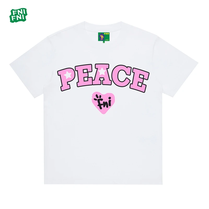 【丘哥专属】FNI绿标系列（PEACE爱心）功能性重磅纯棉t恤短袖夏发泡
