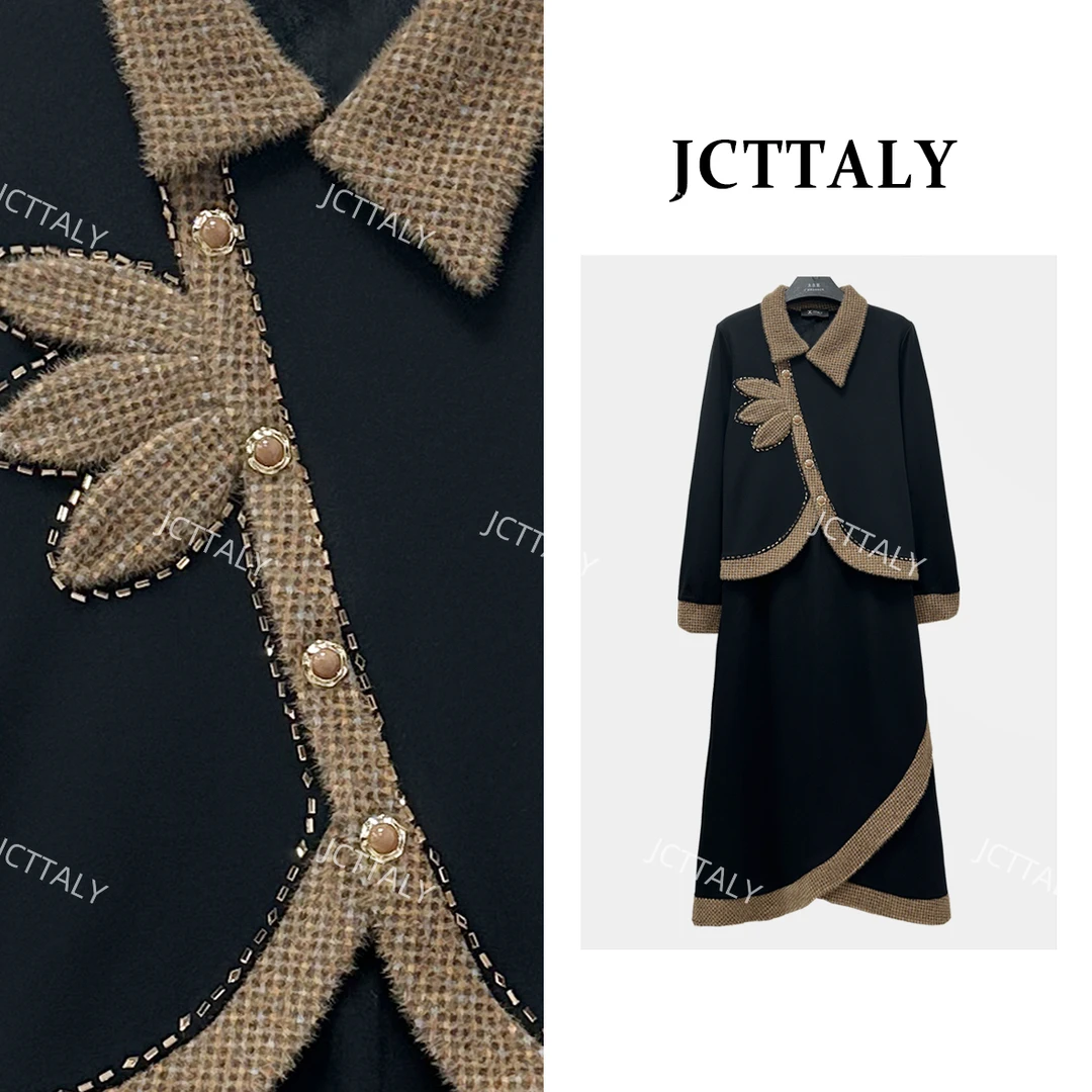 【宠粉价】加绒秋冬长款轻奢小香风休闲卫衣长裙NH-TZ0053