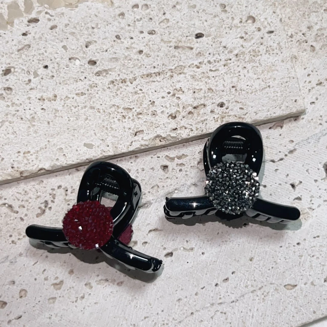 MY SISTERS韩饰轻奢圆盘砂糖满钻爆闪刘海夹S010703