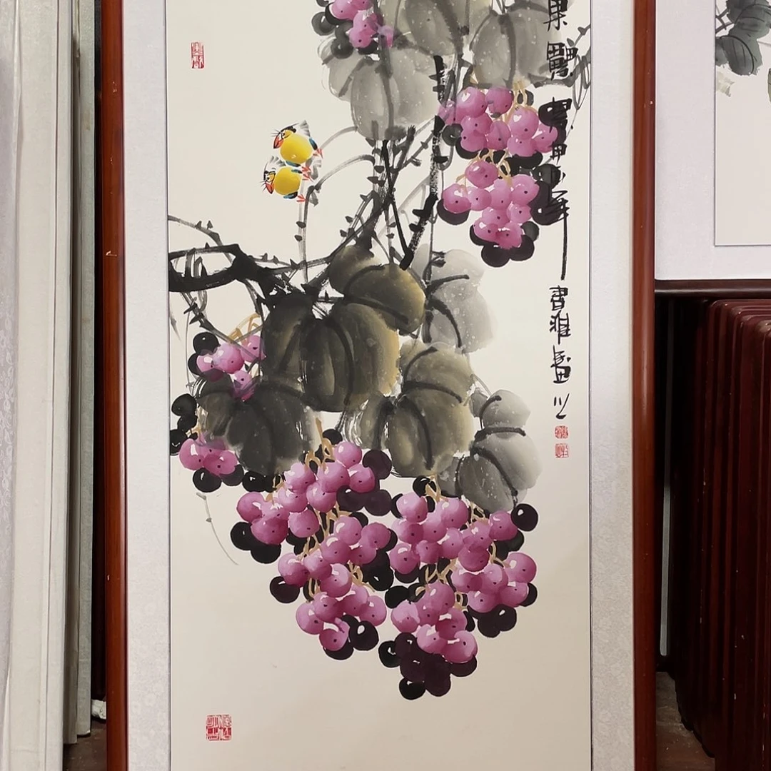 国画带框尺寸63*123厘米