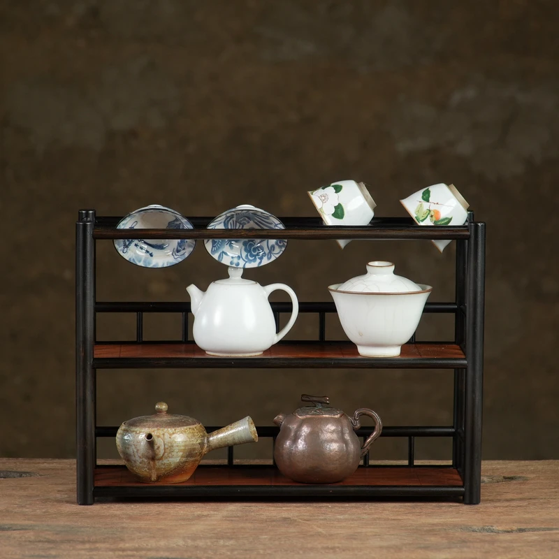 （云迹 ）带沥水茶架/了竹/原创非遗/手工竹编/茶道配件/茶周