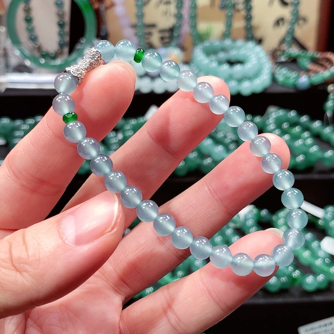 翡翠未镶嵌手链卡6