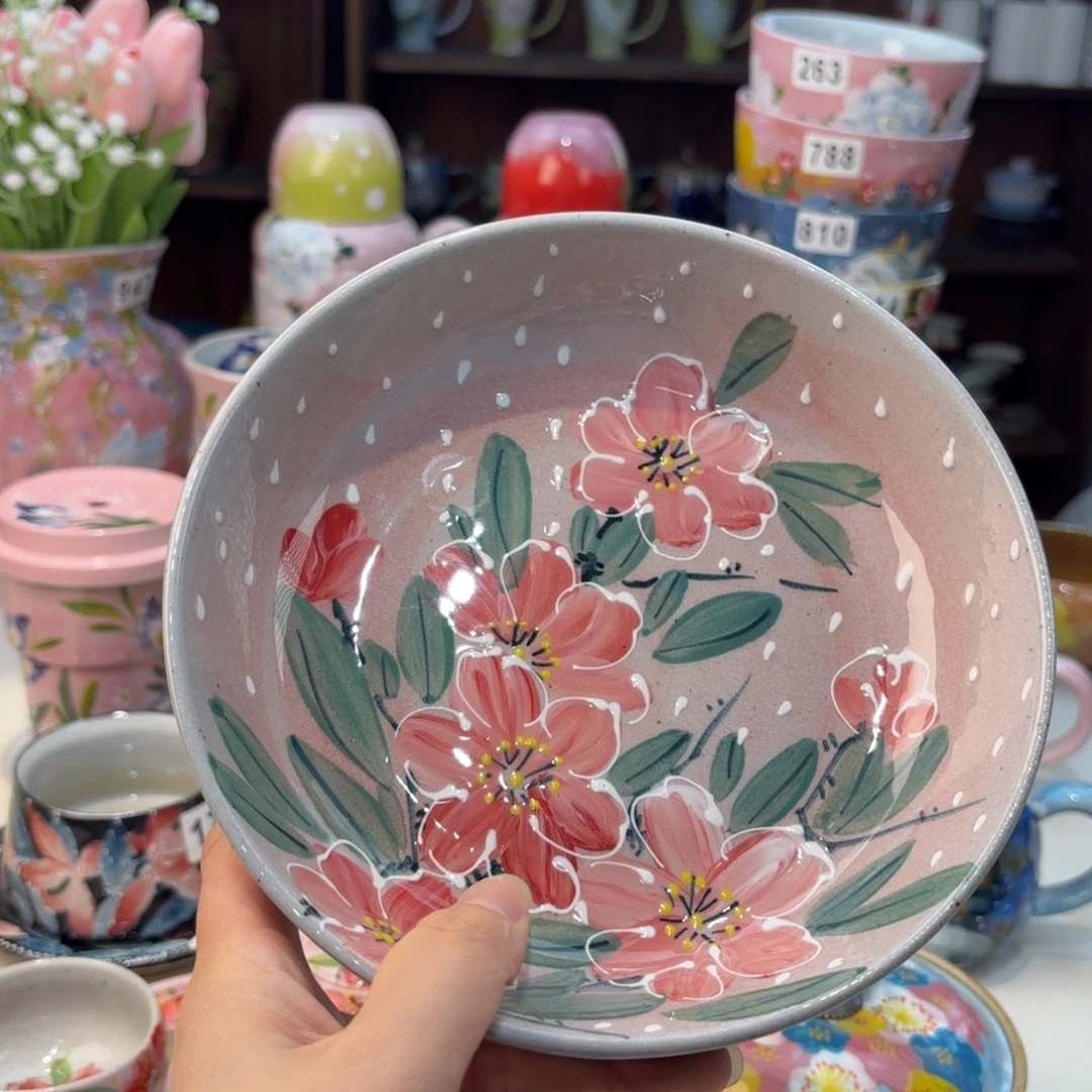 瓷片景德镇手绘高温釉下彩陶瓷茶具