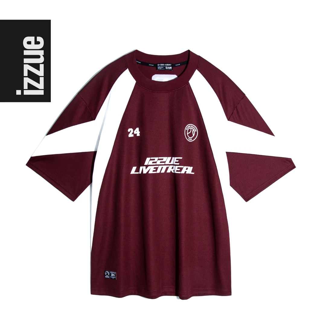 i.t izzue【高端线】夏季新款美式运动短袖T恤足球服百搭户外运动F