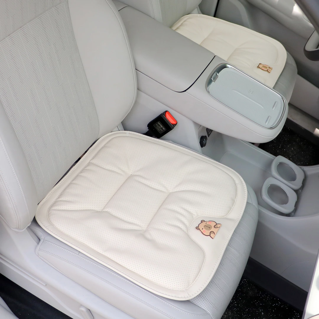 汽车坐垫靠背前排冰丝透气护腰垫后排四季通用可爱座椅垫夏季凉垫