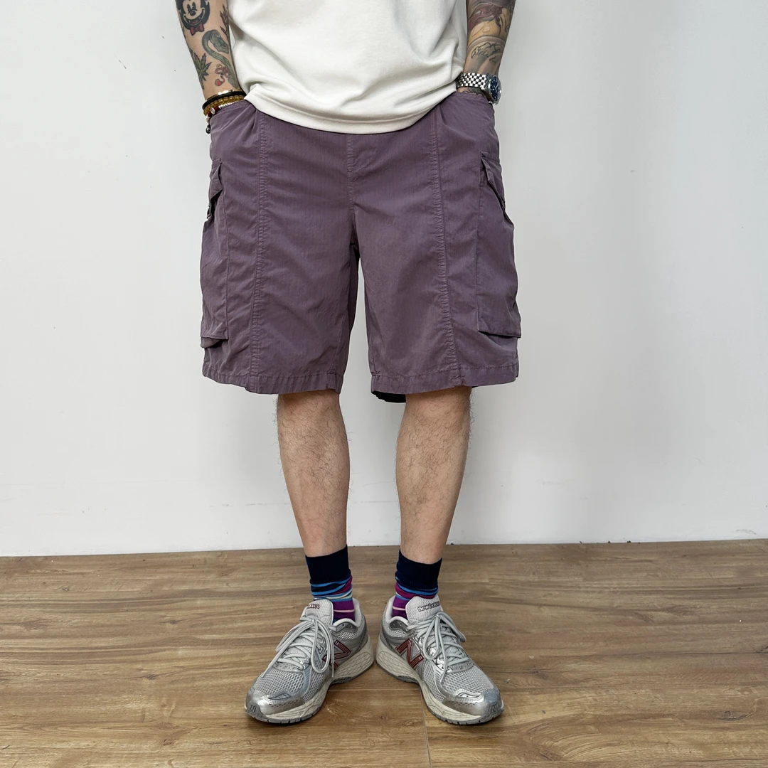 夏季山系宽松工装短裤日系百搭多口袋中裤ins港风五分裤