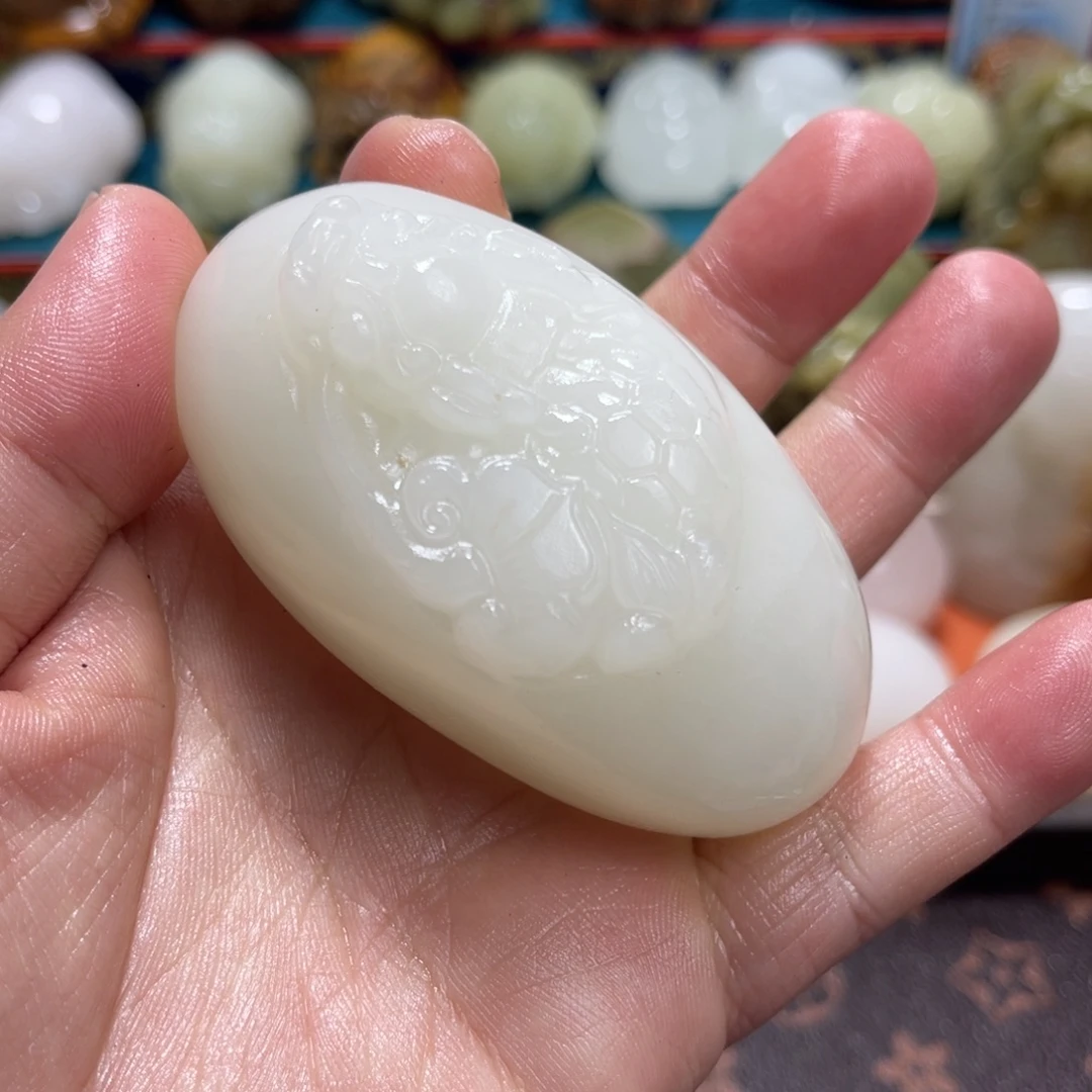 ****石材石材方解石手把件不退换